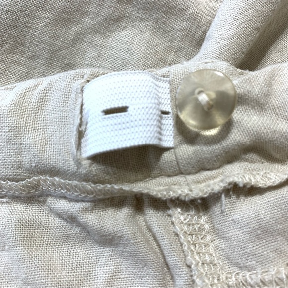 EUC Mothercare Beige Linen Adjustable Waist Cropped Pedal Pants Size 12 - Picture 6 of 11